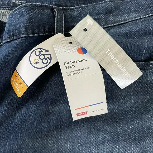 Levis 541 athletic taper mens jeans blue 54x32 $79.50 Big And Tall NEW Tech - Picture 6 of 6